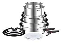 Tefal Ingenio Emotion Cookware Set 13 Pieces Pots and Pans with Removable Handles Non-Stick Coating Induction Cookware Set Silver/Black — Cookware deal