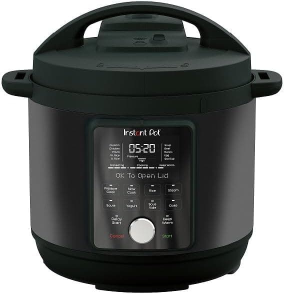 Instant Pot Duo Plus with WhisperQuiet Multi-Cooker 5.7L - Black, Electric Pressure Cooker, Slow Cooker, Rice Cooker, Sauté Pan, Yoghurt Maker, Food Warmer, Steamer Pot, Sous Vide, Easy Clean - Multi Cookers