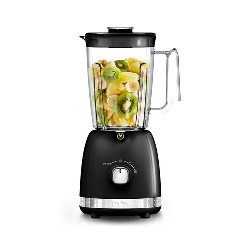 Tefal Black Collection Blender, 2L Jug, 2 Speeds, Pulse Mode, Kitchen Blender, 6 Stainless Steel Removable Blades, Smoothies, Milkshakes, protein Shakes, Cocktails, Ice Crush, Soups, 500W BL3558G0 - Blenders
