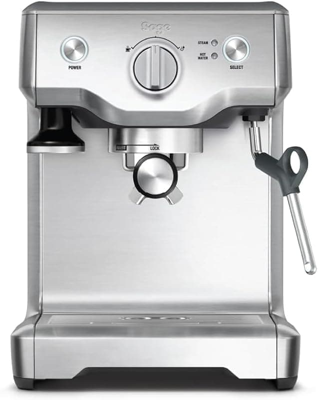 Sage - The Duo-Temp Pro - Bean to Cup Coffee Machine with Milk Frother - Precise Espresso-Extraction 1600 W - Easy to Use Manual Espresso Machine - Portafilter and Milk Jug - Brushed Stainless Steel - Coffee Machines