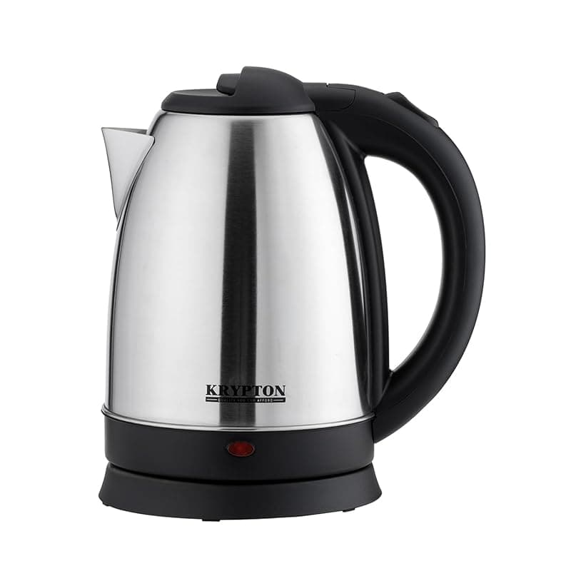 Krypton Electric Kettle | 1.8L Cordless Stainless Steel Jug Kettle with LED Indicator for Hot Water Tea Coffee | Boil Dry Protection Auto Shut Off Water Gauge | Swivel Base with Auto Lid Open | 1500W - Kettles