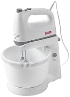 Judge 2-in-1 Hand Electric Mixer with Stand and Bowl, 2 Whisks and 2 Dough Hooks, 5 Speed Hand Food Mixer with Turbo Function, Detachable Bowl, Tilting Stand, 300W — Stand Mixers deal