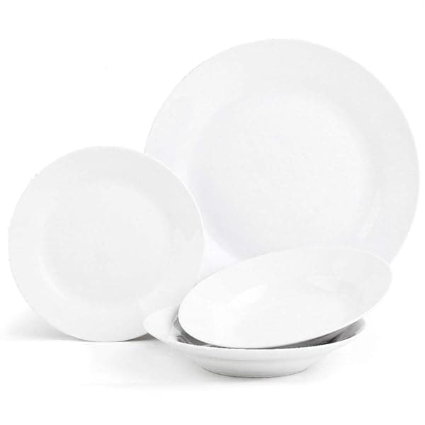 Sabichi Dinner Set 12 Piece White Microwave & Dishwasher Safe — Tableware deal