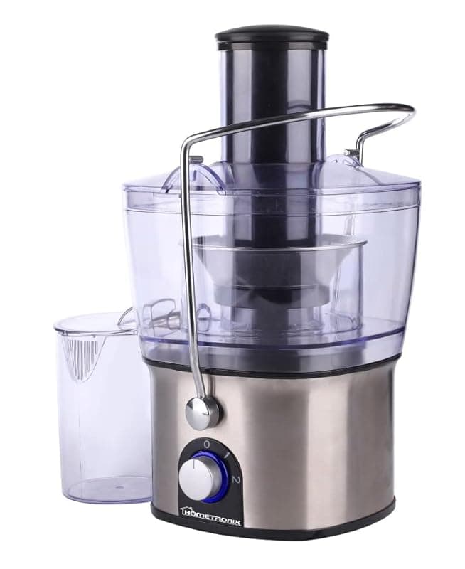 HomeTronix Electric Juicer Fruit Vegetable Citrus Juice Extractor 700W Centrifugal Power Two Speed Whole Fruit Healthy Integrated Juice & Pulp Collectors Easy to Clean Safety Lock, Extra Wide Chute - Juicers