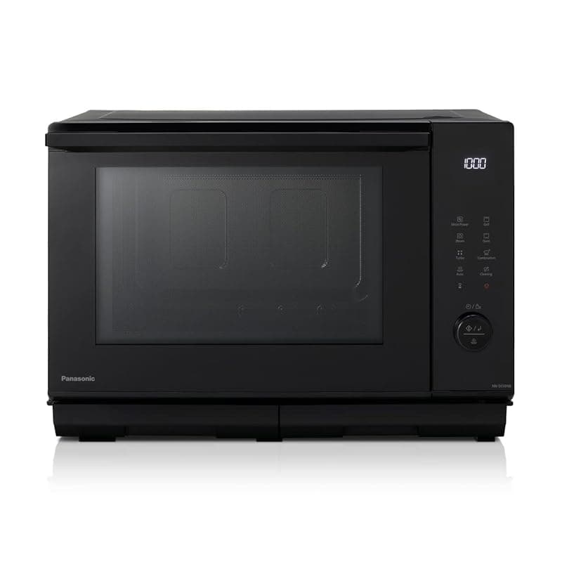 Panasonic NN-DS59NBBPQ Steam Combi Microwave Oven With Grill Option, 27 Litre, 1000 W, 6 Combination Cooking Programmes, Black - Microwaves