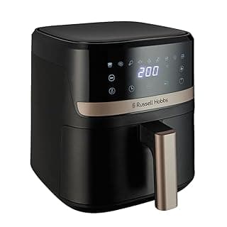 Russell Hobbs Air Fryer, Digital, 4.3L Capacity, 9 in 1, Air Fry, Bake, Roast, Grill, Keep Warm, 40-200℃ Temp Range, Oil Free Cooking, Dishwasher Safe Attachments, 1300W