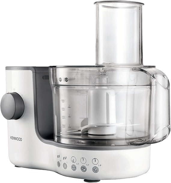Kenwood Compact Food Processor, 1.4L Bowl, Blender, Emulsifying, Chopping Blade, Shredder Disc 400W, FP120, White