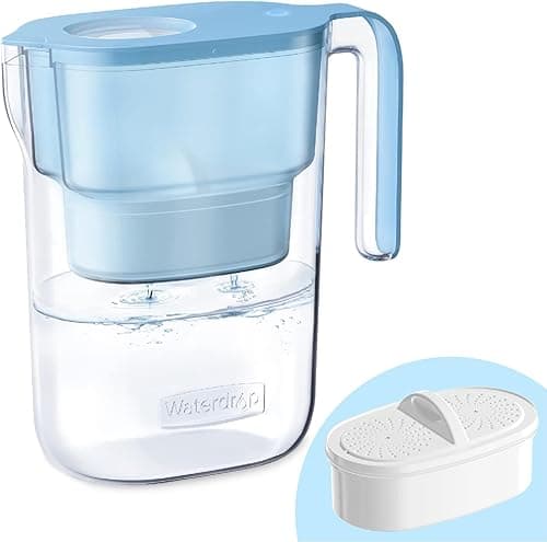 Waterdrop PT-05B Elfin Water Filter Jug 2.5L, NSF Certified, 3-Month, Blue