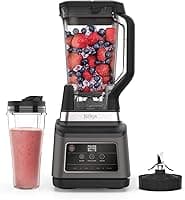 Ninja 2-in-1 Blender with 3 Automatic Programs; Blend, Max Blend, Crush, and 4 Manual Settings, 2.1L Jug & 700ml Cup, 1200W, Dishwasher Safe Parts, Auto-iQ, Black BN750UK