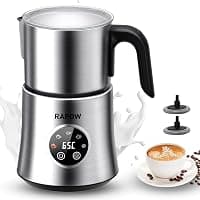 Milk Frother Electric 5 in 1 - Automatic Milk Frothers 500ml Large Capacity Split Milk Steamer Silent Operation Milk Heater and Warmer Hot & Cold Milk Foamer Dishwasher Safe for Latte Coffee Chocolate — Coffee Tea Accessories deal