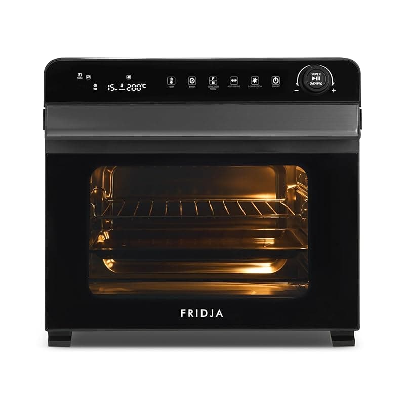 FRIDJA f77 30L Super Oven Pro - Premium Digital LED Air Fryer Oven - 18 Intelligent Presets, Rotisserie Function, Easy to Clean, Fast, Powerful and Versatile, Stainless Steel Interior, Easier Cooking - Air Fryers