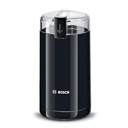 Bosch Coffee Electric Grinder, for 75 g Beans with One Touch Operation, Safety Function, Stainless Steel Chopping Blade, 180 watts, Black, MKM6003NGB - Coffee Tea Accessories