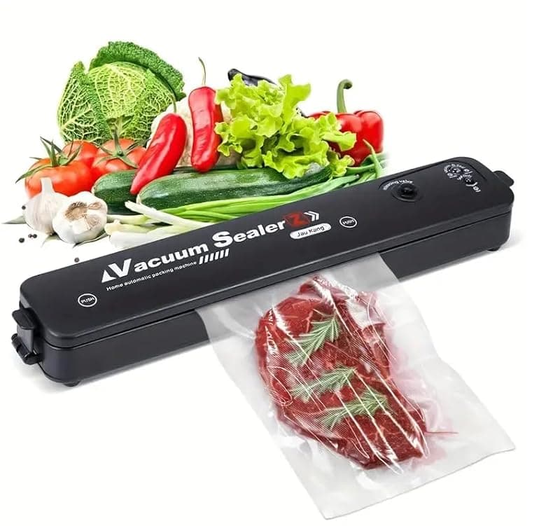 Home Vista Vacuum Sealer Machine with 10 Vaccum Bags - Food Vacuum Sealer with Built-in Cutter, 60KPA Suction, Longer Seal for Dry & Moist Food Preservation, Heat Sealer Machine - Vacuum Sealers