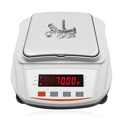 Bonvoisin Lab Scale 2000gx0.01g Precision Digital Scale Analytical Balance Scale Jewelry Scales Laboratory Balance Scientific Scale Kitchen Scales Electronic Balance 10mg Readability (2000g, 0.01g) - Kitchen Scales