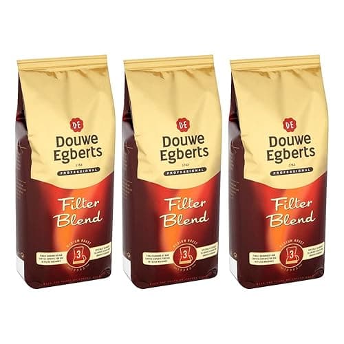 Douwe Egberts Professional Filter Blend Coffee 3KG French Press Cafetiere Ground Bag (3 x 1kg Bags)