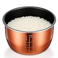 Abaodam 5L Electric Pressure Cooker Inner Pot Replacement Non Stick Aluminum Alloy Liner for Rice Cooker Family Cooking