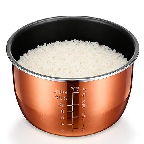 Abaodam 5L Electric Pressure Cooker Inner Pot Replacement Non Stick Aluminum Alloy Liner for Rice Cooker Family Cooking - Multi Cookers
