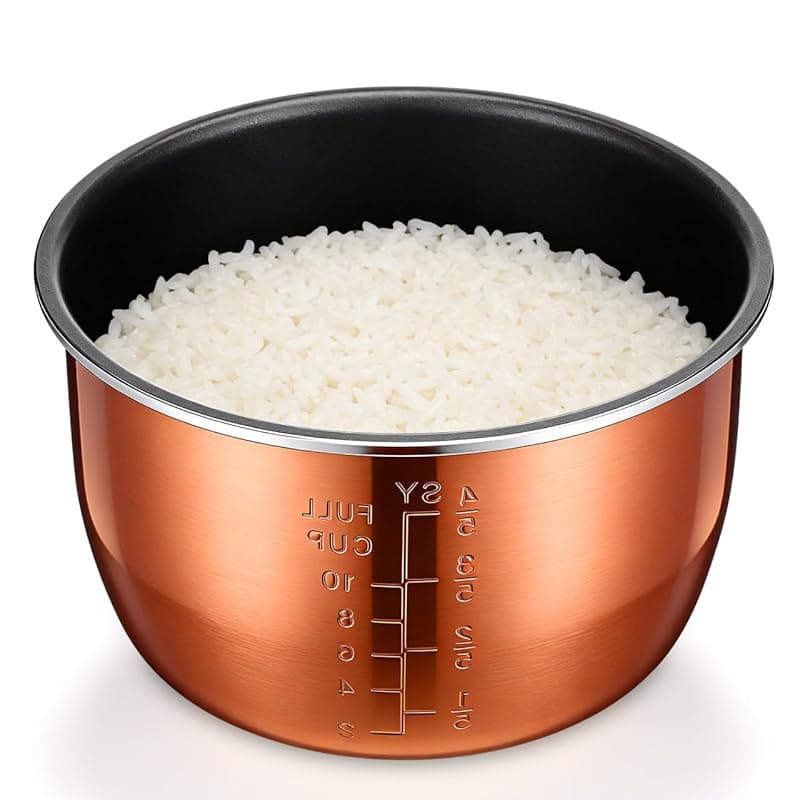 Abaodam 5L Electric Pressure Cooker Inner Pot Replacement Non Stick Aluminum Alloy Liner for Rice Cooker Family Cooking - Multi Cookers