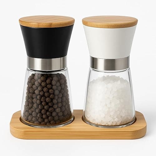 Nirvana Nest Salt and Pepper Grinder Set - Elegant Salt and Pepper Sets for Kitchen, Perfect Salt and Pepper Grinder for Cooking - New Kitchen Gadgets - Kitchen Tools Gadgets