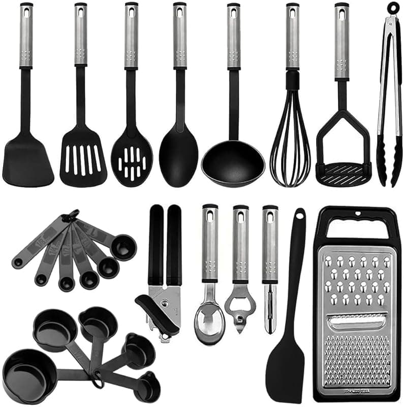 ATEK 24 Piece Silicone Kitchen Utensil Set, Heat Resistant Cookware - Kitchen Tools Gadgets
