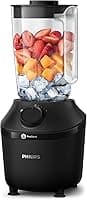Philips Blender 3000 Series, ProBlend System, 1.9L Maximum Capacity, 1L Effective Capacity, 450W, 1 Speed Setting + Pulse, Plastic Jar, Black, (HR2041/01)
