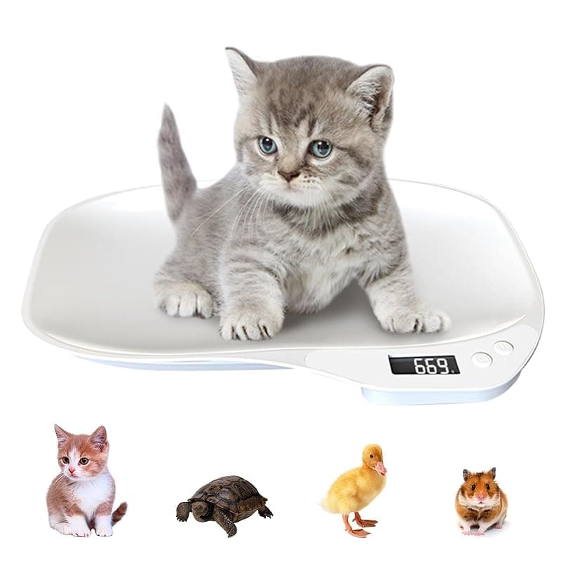 Zhwidnerso Pet Scales for Small Animals, Puppy Scales,Digital LCD Cat Scale,Mini Dog Weighing with 4 Weighing Modes(kg/oz/lb/ml) for Small Cat,Dog,Hamster,Food,Kitchen (36x26 cm/14x10.2 in max:15KG) - Kitchen Scales