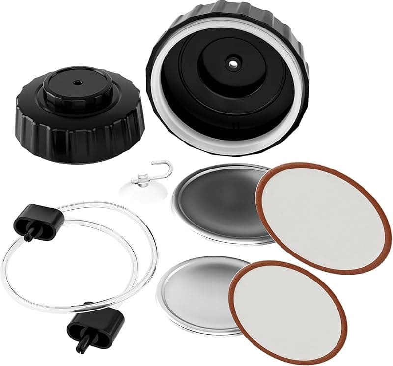MEGAWISE Plastic Jar Sealer for Vacuum Sealer Food Storage with Accessory Hose for Regular and Wide Mouth Mason Jars - Vacuum Sealers