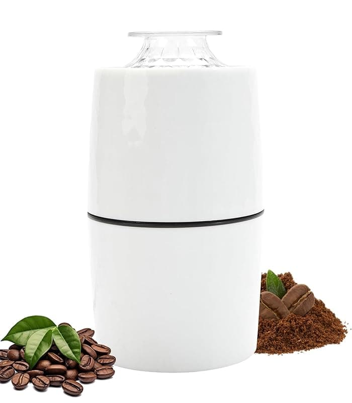 Beykakye Electric Coffee Grinder - Stainless Steel Blades, One-Touch Control, Compact Grinder for Coffee Beans, Spices, Nuts, Herbs and More - Coffee Tea Accessories