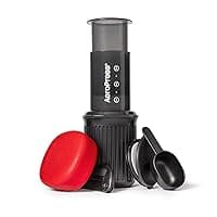 AeroPress Go, Extra Small Portable Coffee Maker Kit, Travel, Hiking & Camping, All-in-One French Press, Pour-Over & Espresso-Style Manual Brewer, 2 Min Brew Makes a Less Bitter, More Flavorful Cup