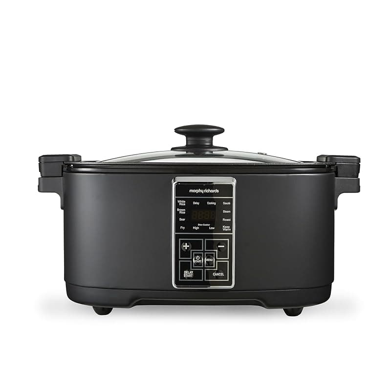 Morphy Richards Multifunction 10-in-1 Food Multicooker, 6.5L, Fry, Roast, Steam, Sear, Saute, Rice, Slow Cooker, LED Control Panel, Aluminium Non Stick Pot, Dishwasher Safe, 1350W, Matte Black, 560007 - Multi Cookers
