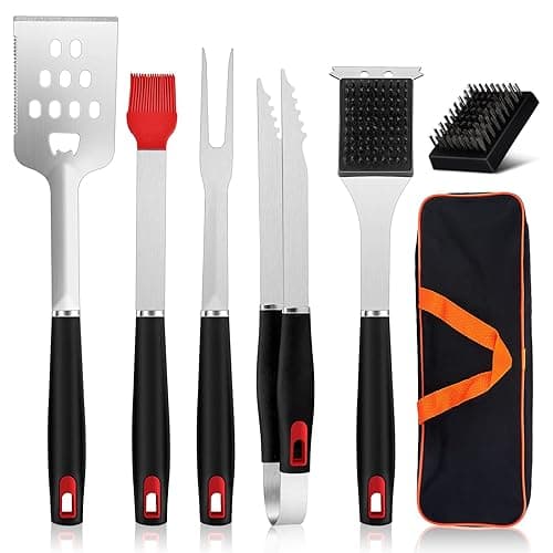 Onader 7Pcs BBQ Accessories, Stainless Steel Barbecue Tools Set for Men - Kitchen Tools Gadgets