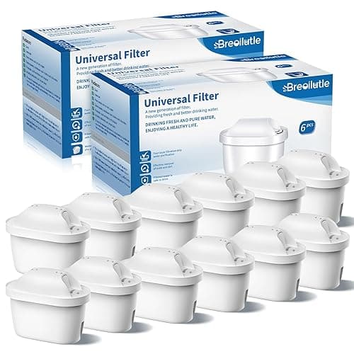BREOILUTLE Water Filter Cartridges Compatible with Brita® Marella® Jug Kettle, BREOILUTLE Water Filter Replacement for Brita® Maxtra+® Plus Maxtra Pro® All-in-1 Reduces Impurities (12PCS)