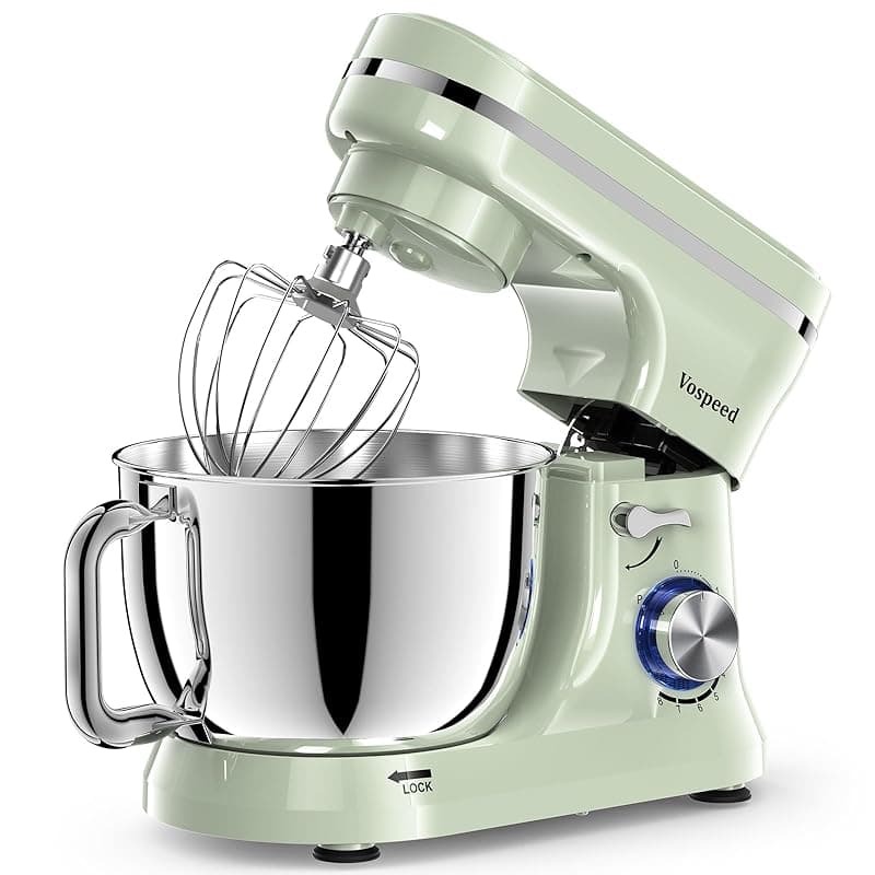 Vospeed Stand Mixer,5 Quarts 8-Speed 1000W Tilt-Head Food Mixer, Kitchen Electric Standing Mixer With Dough Hook, Whisk, Beater, Splash Guard & Mixing Bowl For (Green) - Stand Mixers