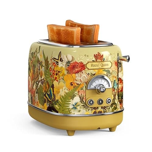 Hazel Quinn × Eduardo Recife 2-Slice Retro Toaster - Floral Design - Toasters