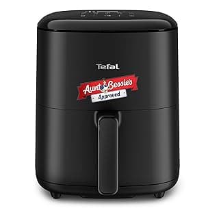Tefal Easy Fry Max Air Fryer, 5 L Capacity, 6 portions, Healthy frying, Saves Time and Energy, Digital Control Panel, 10 Auto Cooking Programs, Black - EY245840