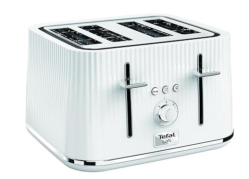 Tefal Loft 4 Slice Toaster, 7 Browning Levels, 1700W, Classic White - Toasters