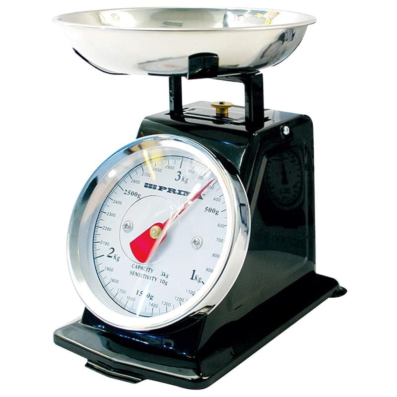 NT 3 KG Vintage MANUAL Kitchen Scales TRADITIONAL PRIMA Retro Home Analogue Mechanical Food Ingredients Measurement WEIGHING Baking Cooking, Youtube Channel Dial Stainless Steel Bowl UK FREE P&P - Kitchen Scales