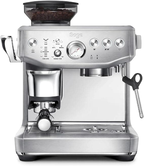 Sage - The Barista Express Impress - Bean to Cup Coffee Machine with Grinder and Milk Frother, 9 bar, PID Temperature Control, 1850 W, Cappucino, Espresso Maker,With Milk Jug, Brushed Stainless Steel