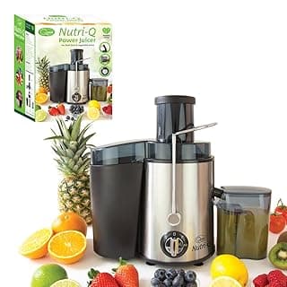 Quest Nutri-Q Power Juicer With Centrifugal Extractor / 0.5L Jug & 1.5L Pulp Container/Large Feeding Chute Included / 2 Speeds & Pulse Function