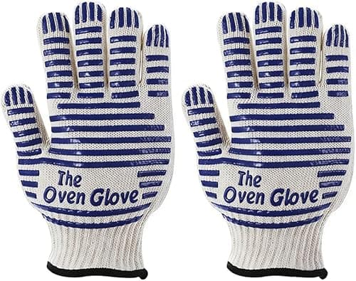 SACALA Heat Resistant Oven Gloves, One Pair Non-Slip Kitchen Gloves, Microwave Roaster, Heat Resistant Gloves for Baking, Cooking, BBQ