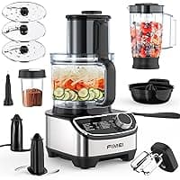 FIMEI Multifunctional Food Processor 1300W, 3 Speeds and Pulse Function, 3.5L Chopper, 1.5L Blender, Grinder, Citrus Juicer, Dough Kneader, Whisk, Shredder, Reversible Slicer, Triple Lock Protection — Food Processors deal
