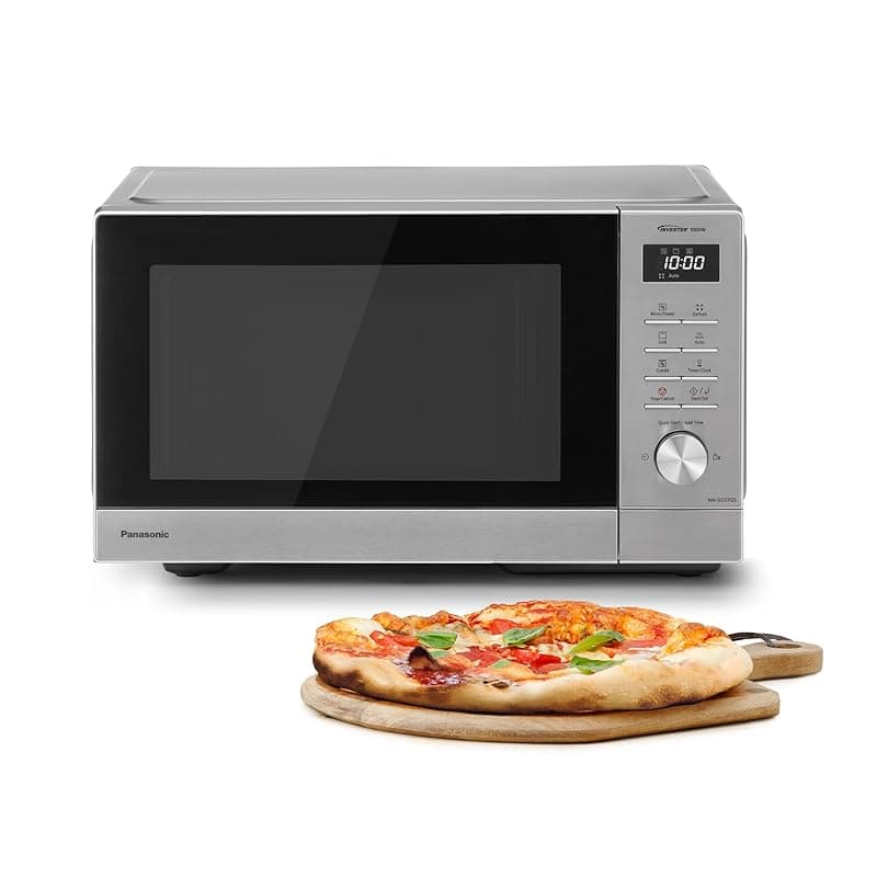 Panasonic NN-GD37QSBPQ 29L Grill Microwave Oven, 1000W, Auto Defrost, Combination Cooking, Timer, Silver & Stainless - Microwaves