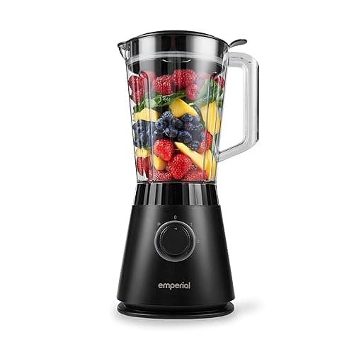 Emperial Blender Plastic Jug Black 1.5L, Speed Settings + Pulse - Blenders