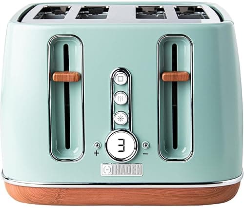 HADEN Toaster Dorchester 4 Slice LCD Display Sage Green - Toasters