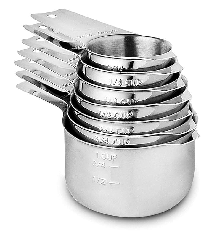 CozyKit Measuring Cups Stainless Steel 7 Piece Stackable Set for Dry or Liquid Ingredients Measurement - Kitchen Gadgets & Utensils Metal Measuring Cups Best for Cooking & Baking - Kitchen Tools Gadgets