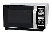 Sharp R860SLM Combination Flatbed Microwave Oven, 25 Litre capacity, 900W, Silver