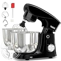 YASHE Stand Mixer, 4.5+5L 1500W Food Mixer for Baking, 10+P Speed Tilt-Head Cake Mixer with Dough Hook, Beater & Whisk, Dishwasher Safe