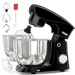 YASHE Stand Mixer, 4.5+5L 1500W Food Mixer for Baking, 10+P Speed Tilt-Head Cake Mixer with Dough Hook, Beater & Whisk, Dishwasher Safe — Stand Mixers deal