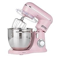 Kitchen in the box Stand Mixer, 6L Electric Food Mixer with 10 Speeds, 1300W Kitchen Appliance for Home Baking, Colorful Design Baking Tool for Bread Dough Cake with Dough Hook, Whisk, Beater (Pink)