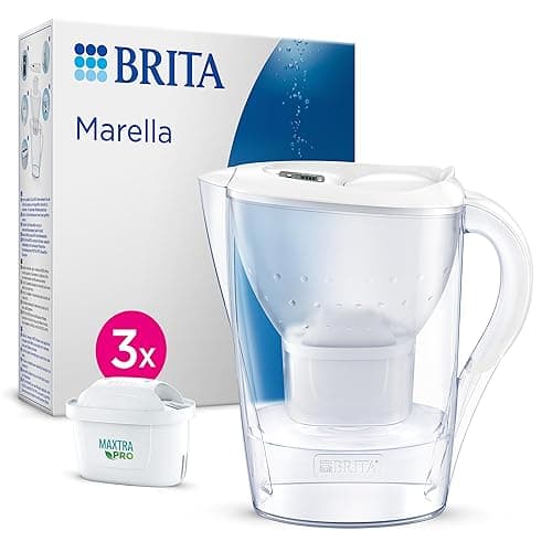 BRITA Water Filter Jug MAXTRA Marella, 3x Pure Performance cartridges - Water Filters
